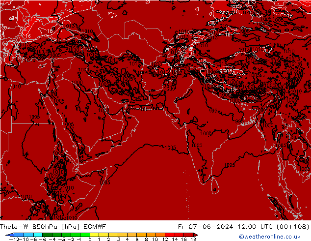 Theta-W 850hPa ECMWF Fr 07.06.2024 12 UTC