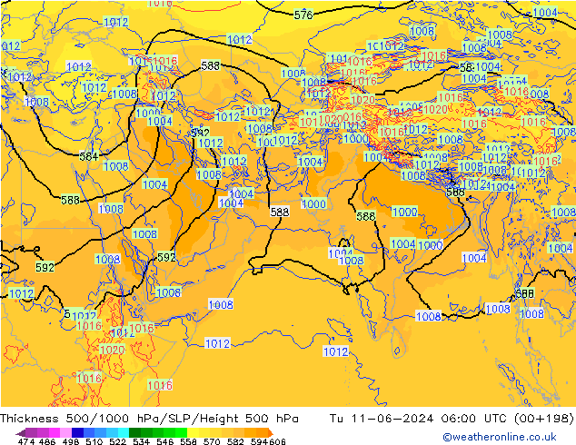Thck 500-1000hPa ECMWF Ter 11.06.2024 06 UTC