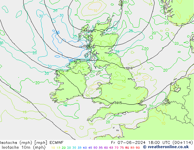 Isotachs (mph) ECMWF Sex 07.06.2024 18 UTC