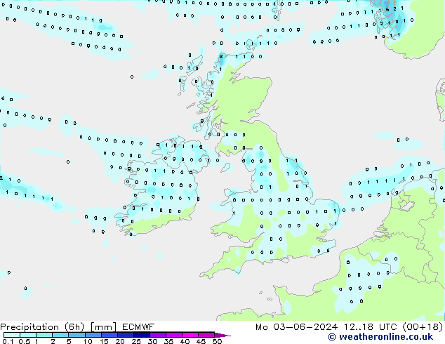 Z500/Yağmur (+YB)/Z850 ECMWF Pzt 03.06.2024 18 UTC