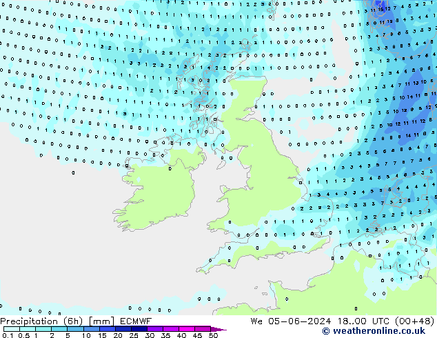 Z500/Rain (+SLP)/Z850 ECMWF ср 05.06.2024 00 UTC