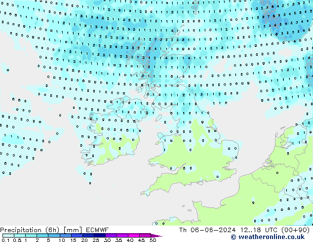 Z500/Rain (+SLP)/Z850 ECMWF Qui 06.06.2024 18 UTC