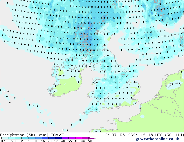 Z500/Rain (+SLP)/Z850 ECMWF пт 07.06.2024 18 UTC