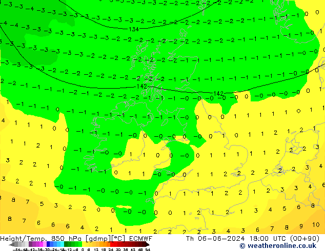 Z500/Rain (+SLP)/Z850 ECMWF Qui 06.06.2024 18 UTC