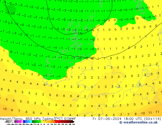 Z500/Rain (+SLP)/Z850 ECMWF пт 07.06.2024 18 UTC