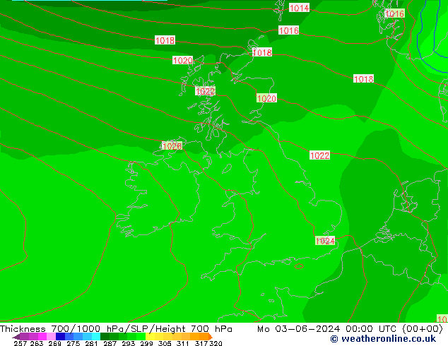 Thck 700-1000 hPa ECMWF Seg 03.06.2024 00 UTC