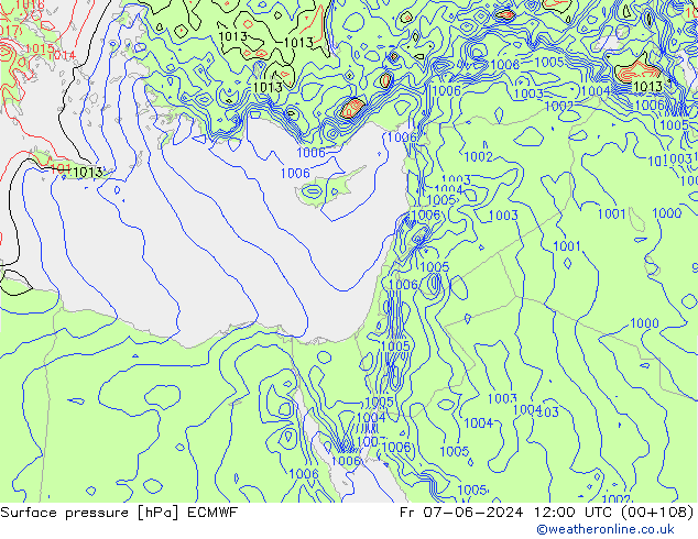 pression de l'air ECMWF ven 07.06.2024 12 UTC