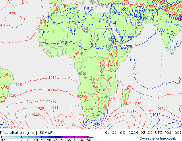 Precipitación ECMWF lun 03.06.2024 06 UTC