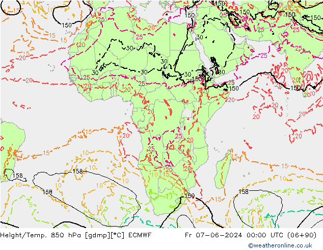 Z500/Rain (+SLP)/Z850 ECMWF Fr 07.06.2024 00 UTC