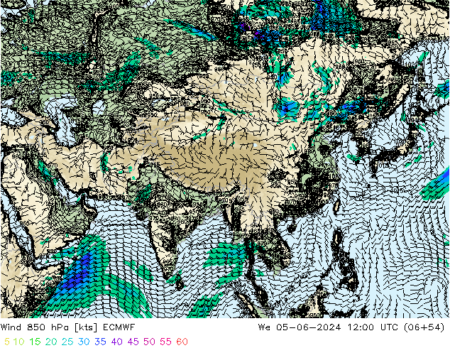 Wind 850 hPa ECMWF wo 05.06.2024 12 UTC