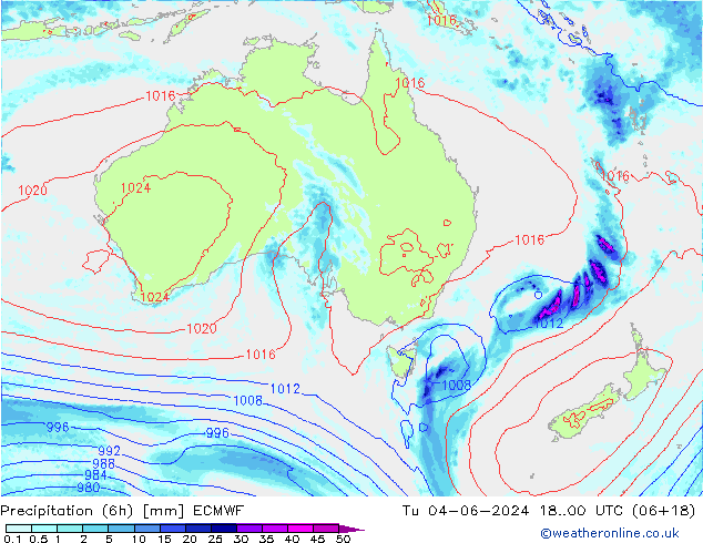 Z500/Rain (+SLP)/Z850 ECMWF mar 04.06.2024 00 UTC