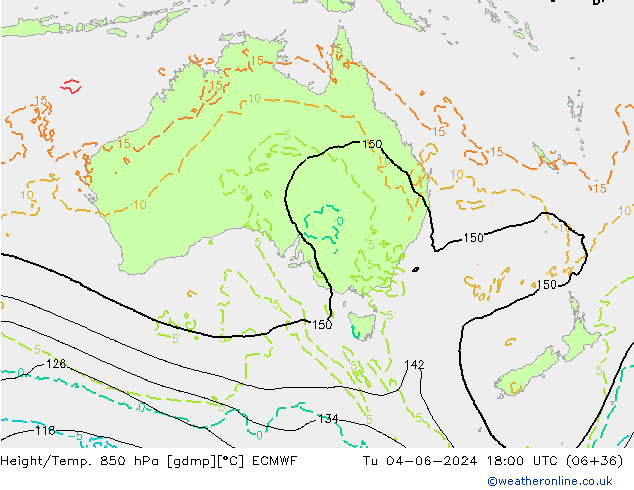 Z500/Rain (+SLP)/Z850 ECMWF Út 04.06.2024 18 UTC