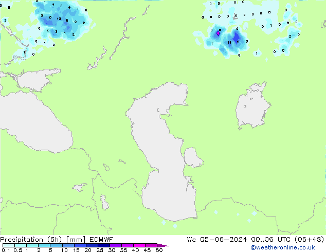 Z500/Rain (+SLP)/Z850 ECMWF Qua 05.06.2024 06 UTC