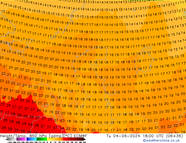 Z500/Rain (+SLP)/Z850 ECMWF Ter 04.06.2024 18 UTC