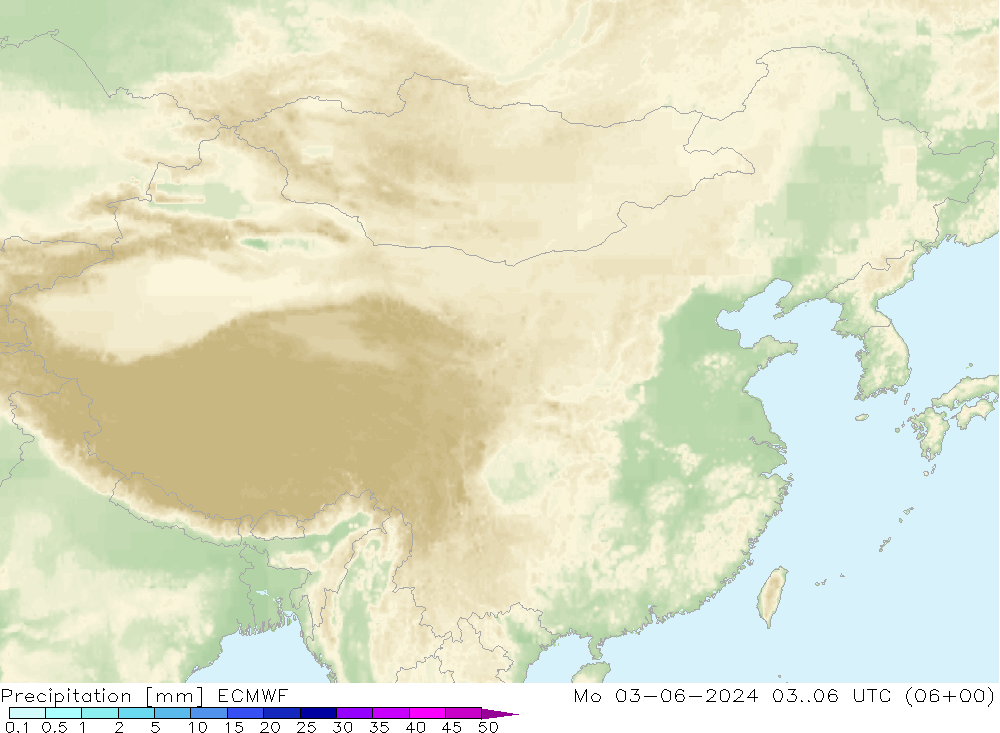 Precipitation ECMWF Mo 03.06.2024 06 UTC