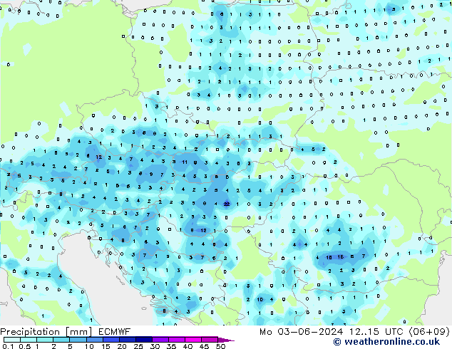 Précipitation ECMWF lun 03.06.2024 15 UTC