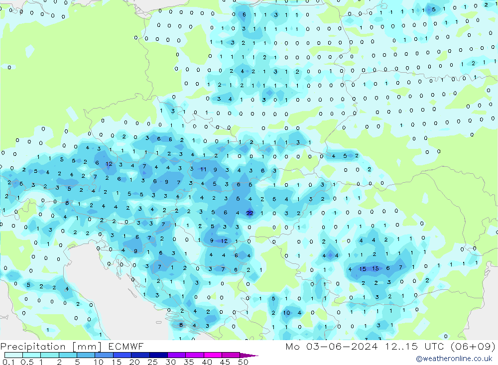 Precipitazione ECMWF lun 03.06.2024 15 UTC