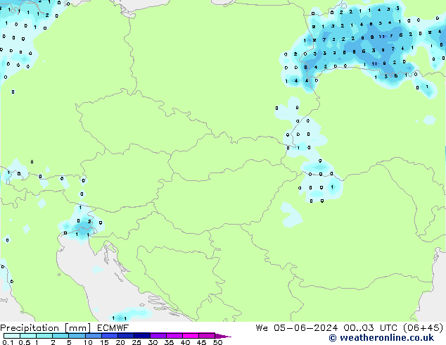 Precipitation ECMWF We 05.06.2024 03 UTC