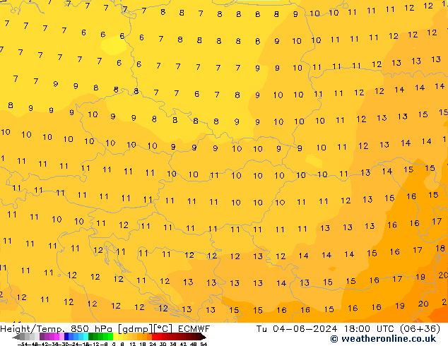 Z500/Rain (+SLP)/Z850 ECMWF вт 04.06.2024 18 UTC