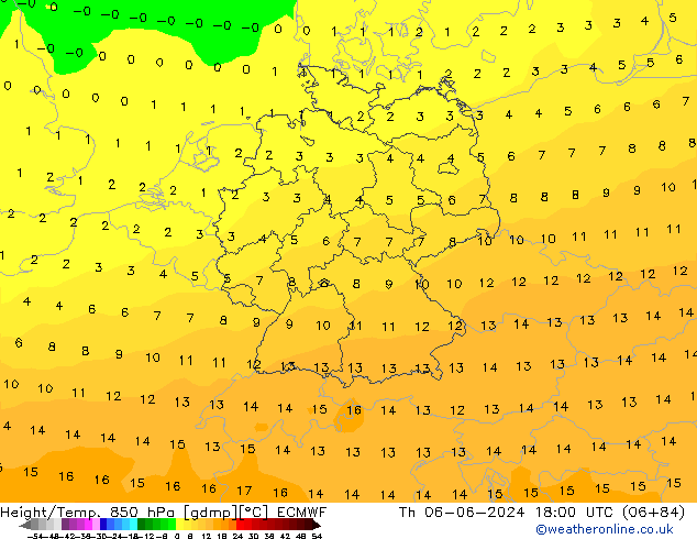 Z500/Rain (+SLP)/Z850 ECMWF Th 06.06.2024 18 UTC