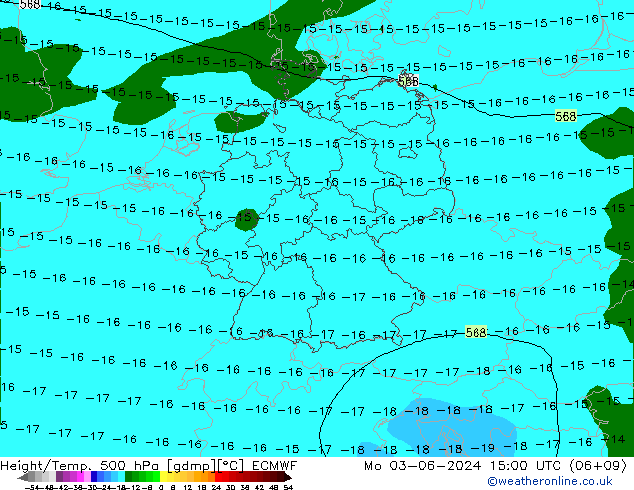 Hoogte/Temp. 500 hPa ECMWF ma 03.06.2024 15 UTC