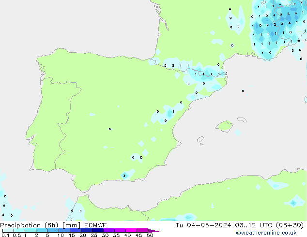 Z500/Rain (+SLP)/Z850 ECMWF Di 04.06.2024 12 UTC