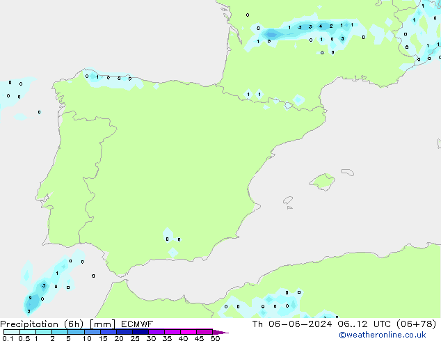 Z500/Yağmur (+YB)/Z850 ECMWF Per 06.06.2024 12 UTC