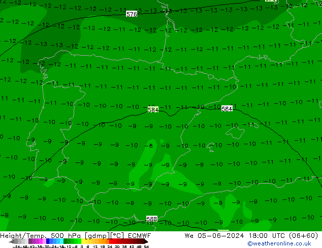 Z500/Rain (+SLP)/Z850 ECMWF Qua 05.06.2024 18 UTC