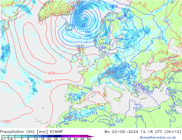 Z500/Rain (+SLP)/Z850 ECMWF  03.06.2024 18 UTC