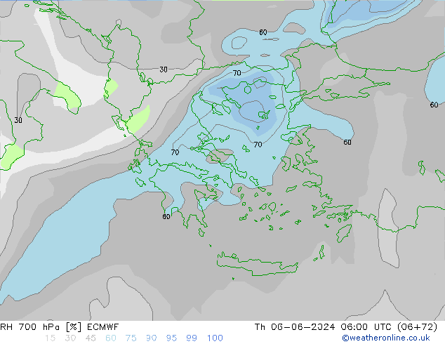 RV 700 hPa ECMWF do 06.06.2024 06 UTC