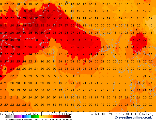 Z500/Rain (+SLP)/Z850 ECMWF mar 04.06.2024 06 UTC