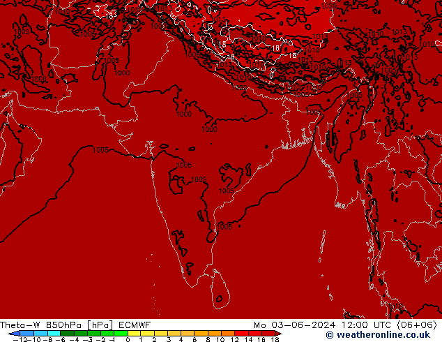 Theta-W 850hPa ECMWF Pzt 03.06.2024 12 UTC