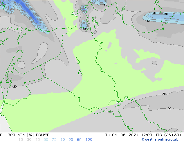 RV 300 hPa ECMWF di 04.06.2024 12 UTC