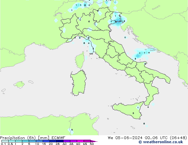 Z500/Rain (+SLP)/Z850 ECMWF mié 05.06.2024 06 UTC