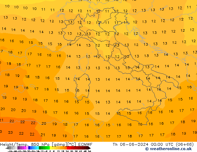 Z500/Rain (+SLP)/Z850 ECMWF Th 06.06.2024 00 UTC