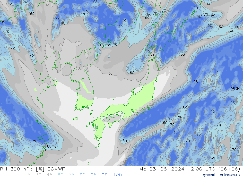 RH 300 hPa ECMWF  03.06.2024 12 UTC