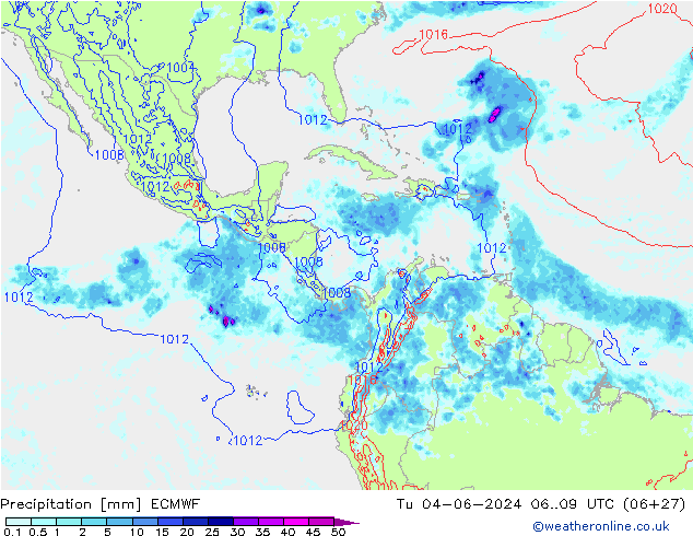 Neerslag ECMWF di 04.06.2024 09 UTC