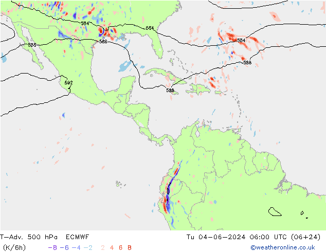 T-Adv. 500 hPa ECMWF mar 04.06.2024 06 UTC