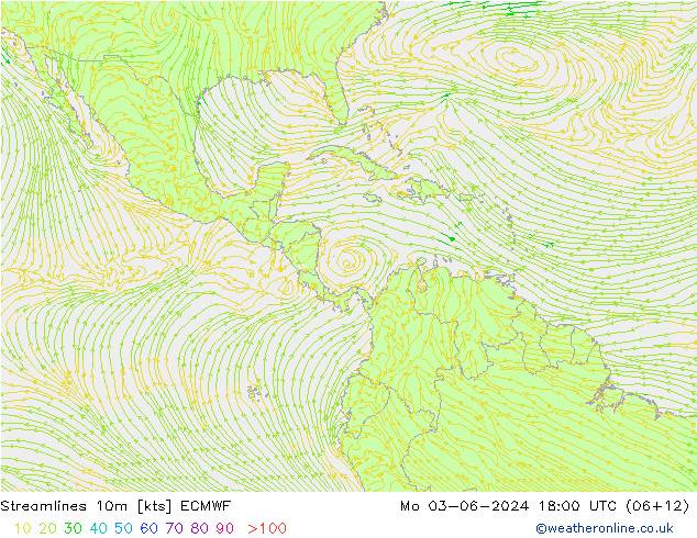 Streamlines 10m ECMWF Mo 03.06.2024 18 UTC