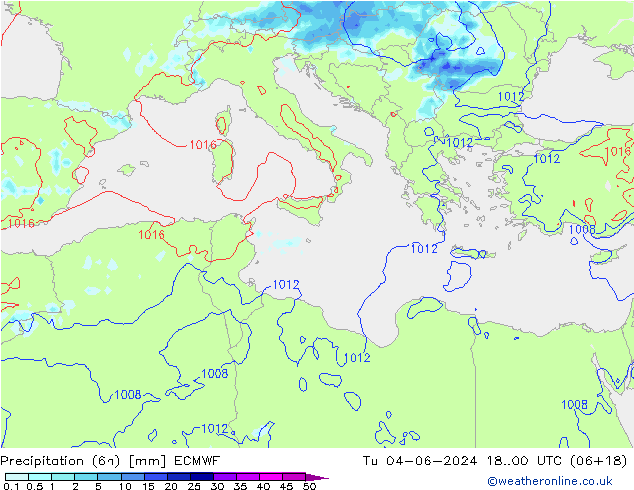 Z500/Rain (+SLP)/Z850 ECMWF mar 04.06.2024 00 UTC