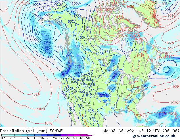 Z500/Regen(+SLP)/Z850 ECMWF ma 03.06.2024 12 UTC