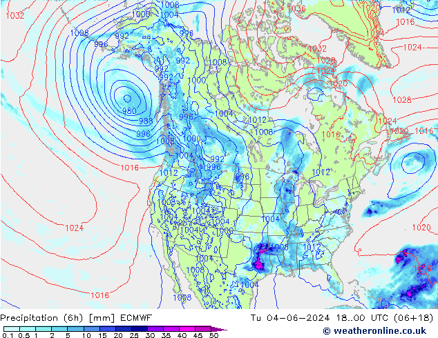 Z500/Rain (+SLP)/Z850 ECMWF  04.06.2024 00 UTC