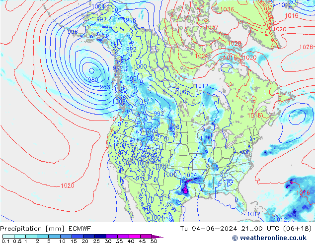 осадки ECMWF вт 04.06.2024 00 UTC