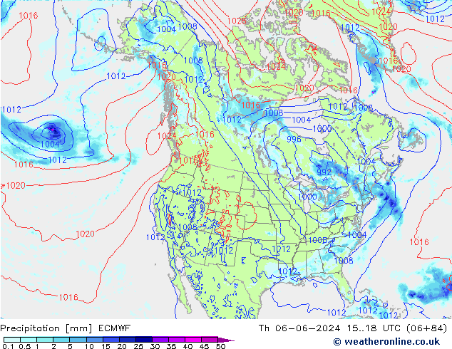 Precipitation ECMWF Th 06.06.2024 18 UTC