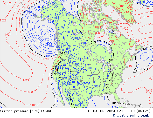 Surface pressure ECMWF Tu 04.06.2024 03 UTC