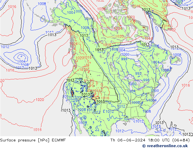 Yer basıncı ECMWF Per 06.06.2024 18 UTC