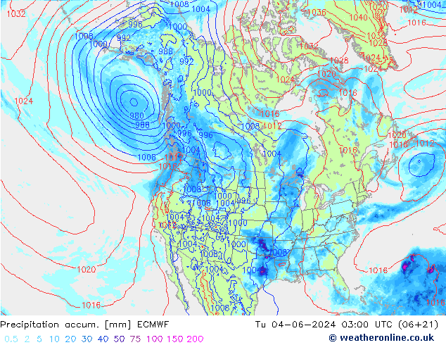 Precipitation accum. ECMWF mar 04.06.2024 03 UTC