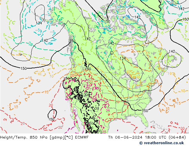 Z500/Rain (+SLP)/Z850 ECMWF jeu 06.06.2024 18 UTC