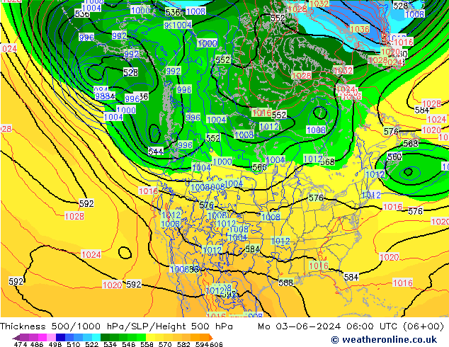 Schichtdicke 500-1000 hPa ECMWF Mo 03.06.2024 06 UTC