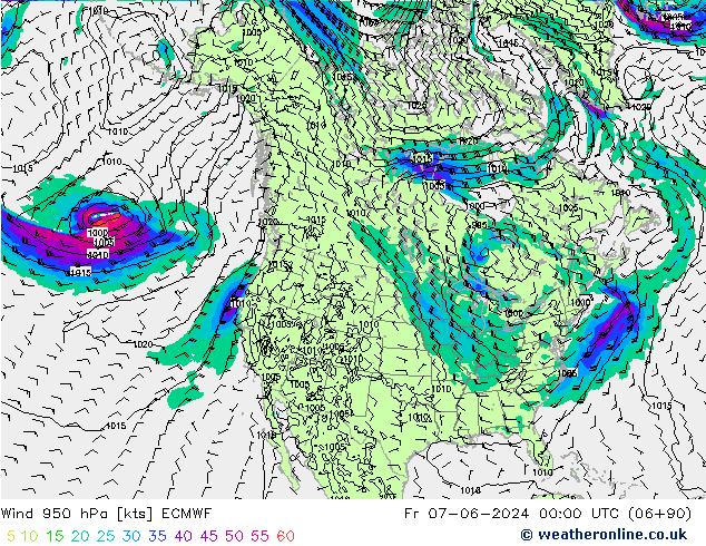 Wind 950 hPa ECMWF vr 07.06.2024 00 UTC